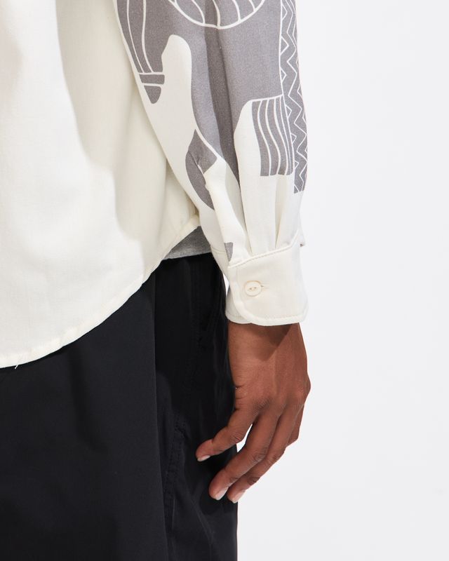 Repeated Horse Shirt in Off-White
