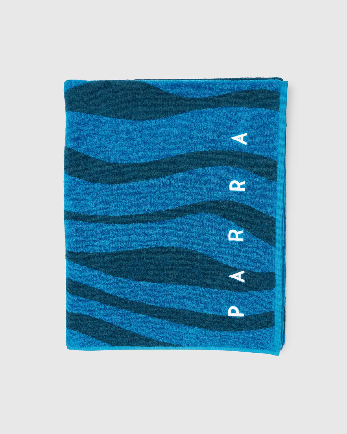 Aqua Weed Waves Beach Towel in Greek Blue / Teal