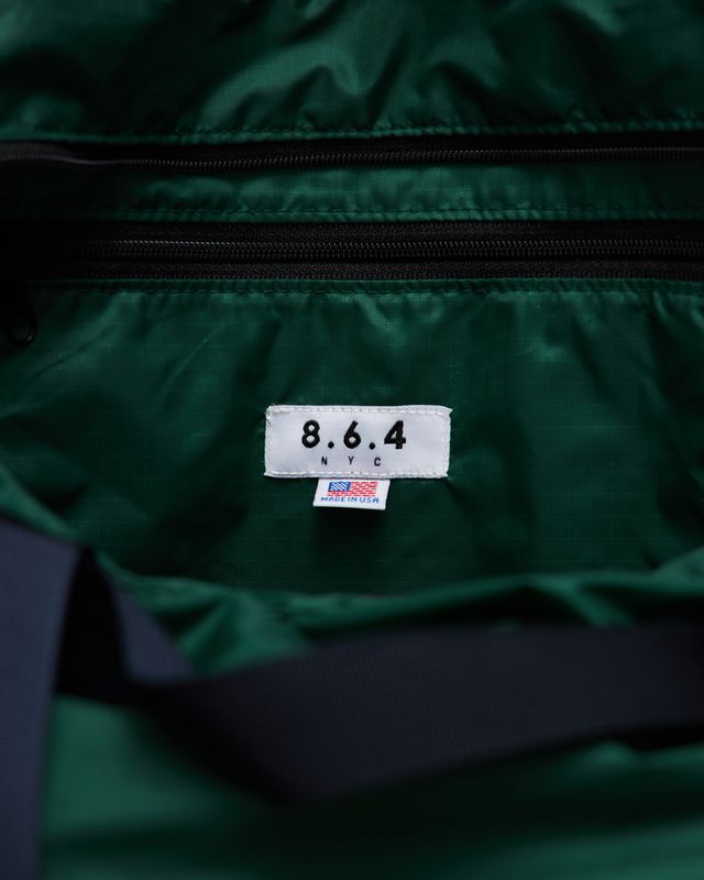 Nylon 2 Way Bag in Forest Green/Navy