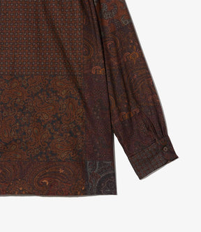 Classic Shirt in Dark Brown Paisley PW Print