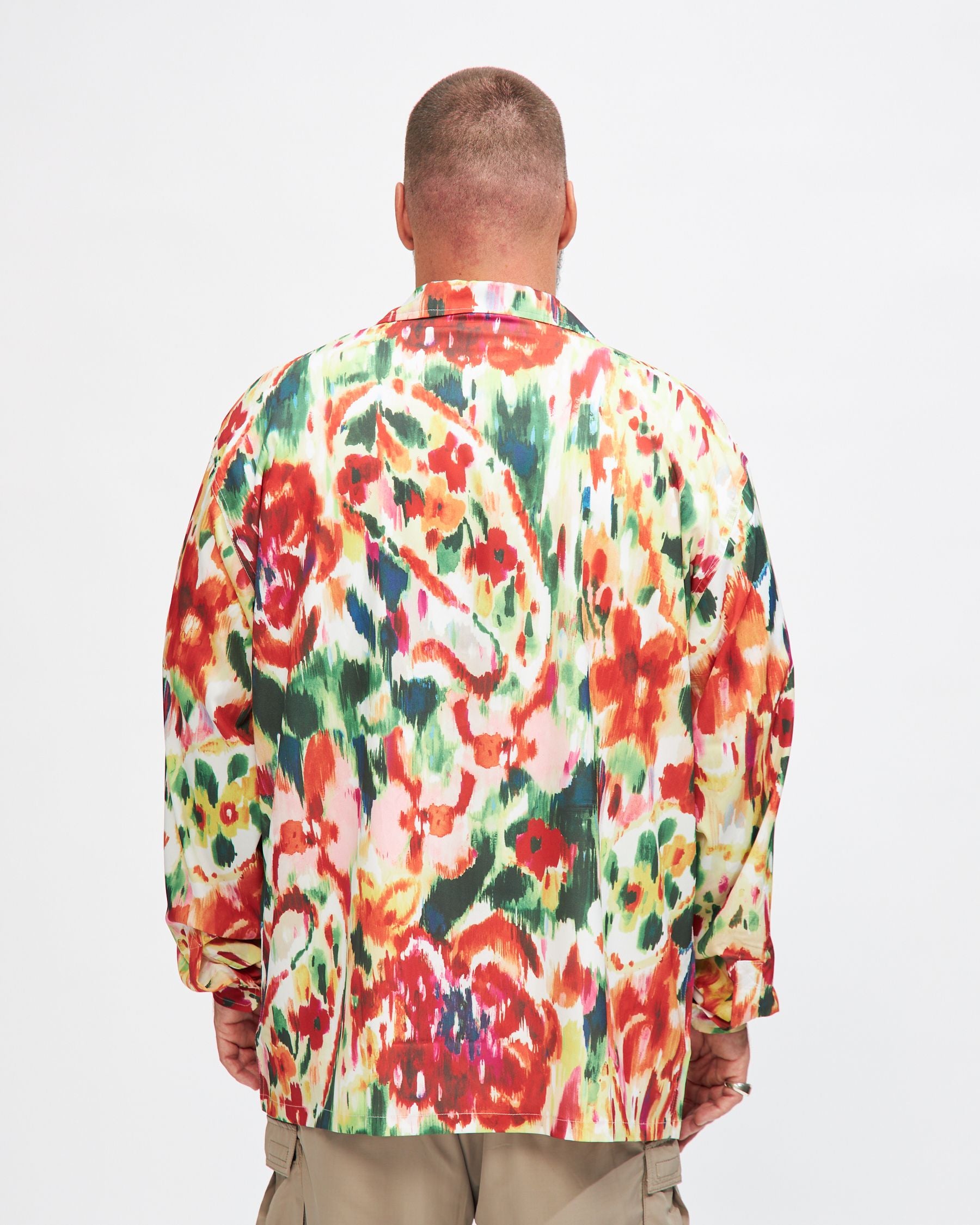 Trip Long Sleeve Button Down in Multi