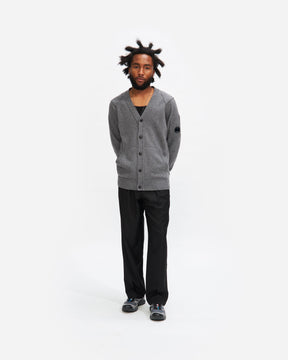 Lambswool Cardigan in Tarmac Grey