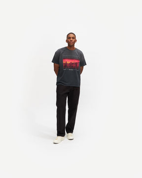 Burning Landscape Tee in Washed Black