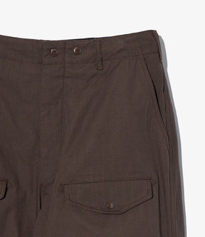 AF Overpant in DK. Brown Heavyweight Cotton Ripstop