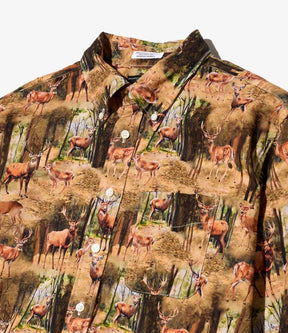 19 Century BD Shirt in Brown Cotton Deer Print