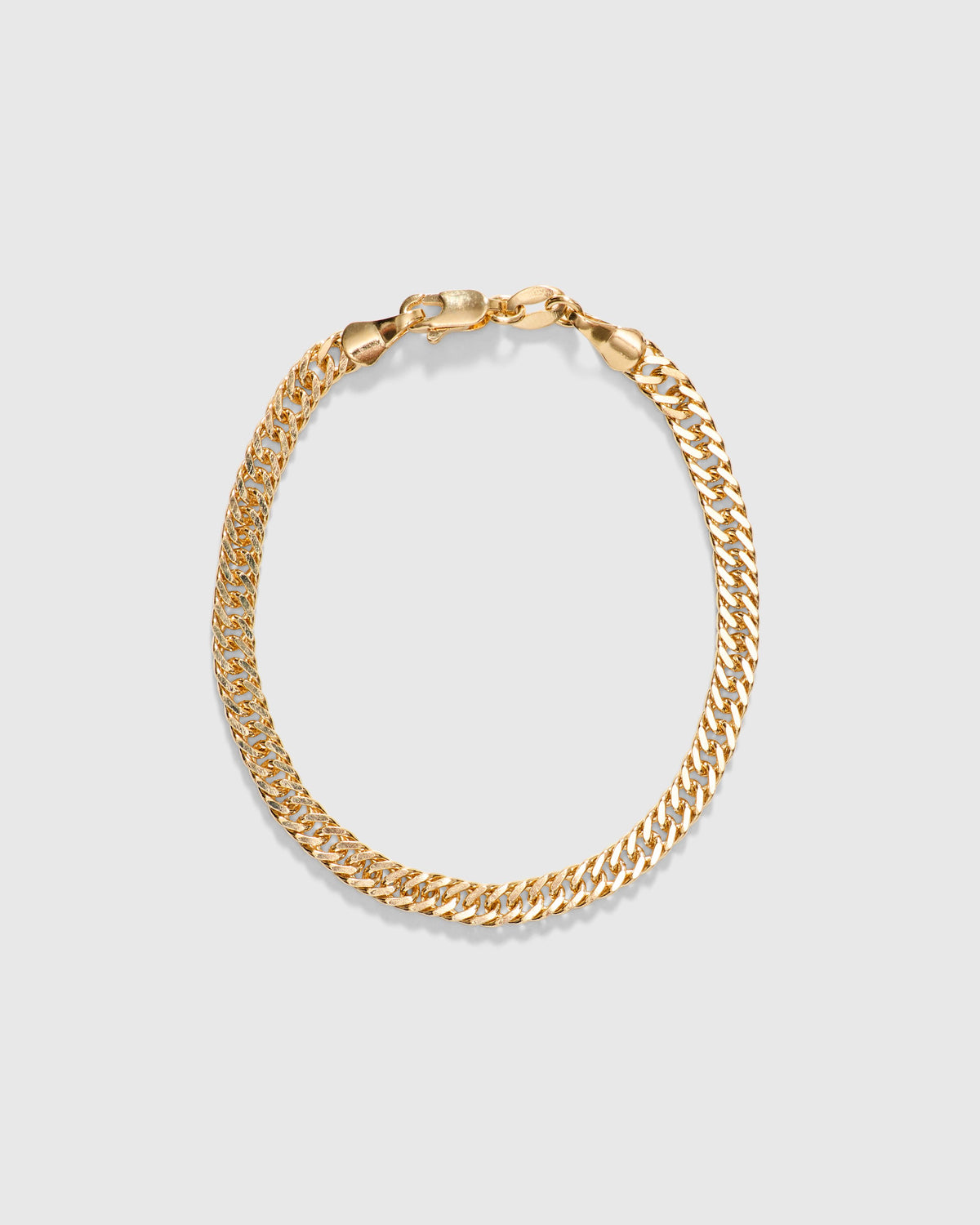 4mm Curb Chain Bracelet in 18k Gold Fill