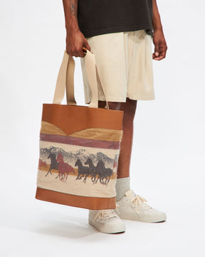 Woolrich Tote in Stripe Sand