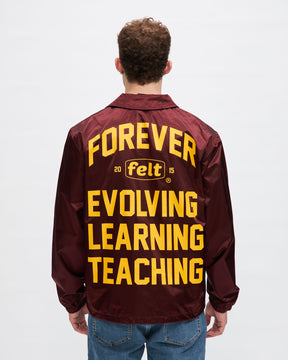 Strike Out Coaches Jacket in Burgundy