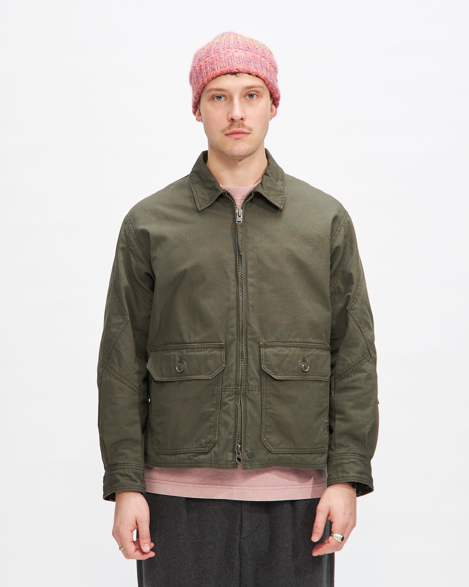 G8 Jacket in Olive Heavyweight Cotton Ripstop
