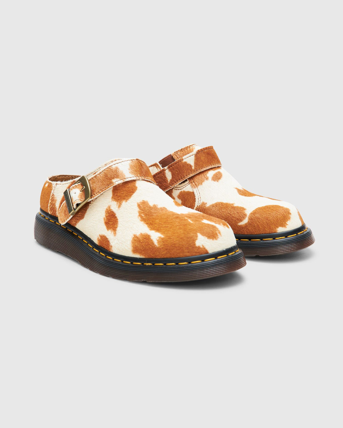 Isham Hair-On Cow Print Slingback Mules