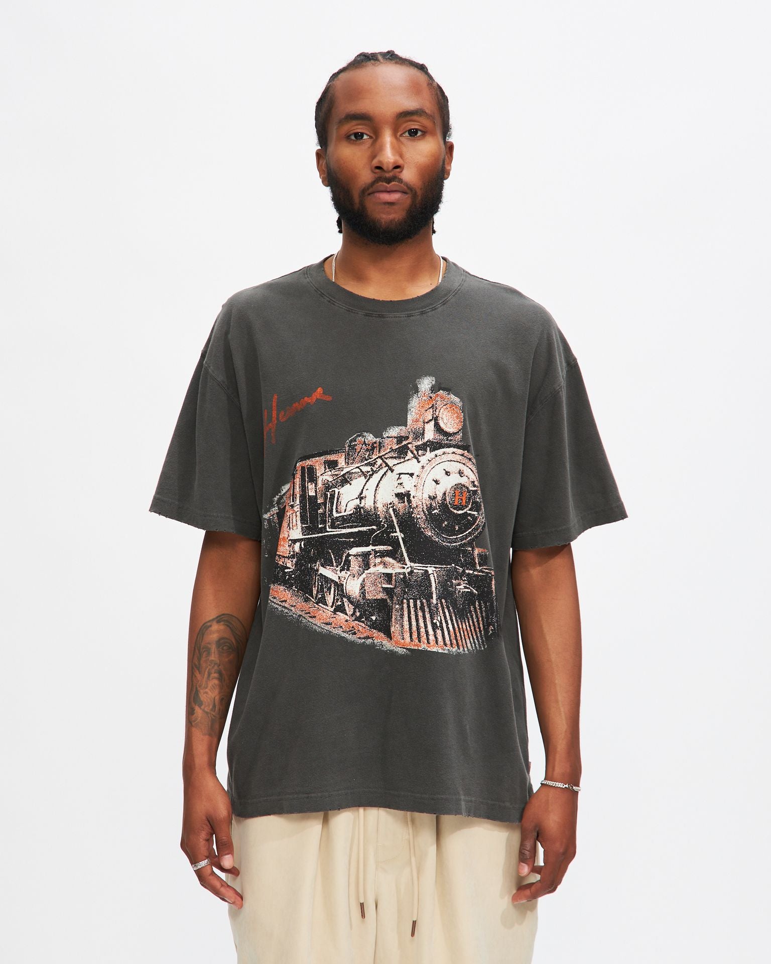 Train Graphic T-Shirt in Black