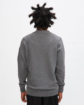 Lambswool Cardigan in Tarmac Grey