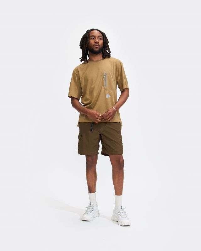 Seamless Short Sleeve Tee in Dark Beige