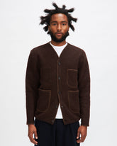 Blanket Cardigan in Brown Studio Wool Mix