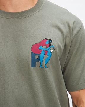 Insecure Days T-Shirt in Greyish Green