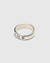 Silver 4 Symbols Ring