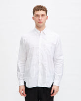 Panelled Fabric Shirt in White