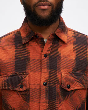 Crosscut Flannel in Rust Twill