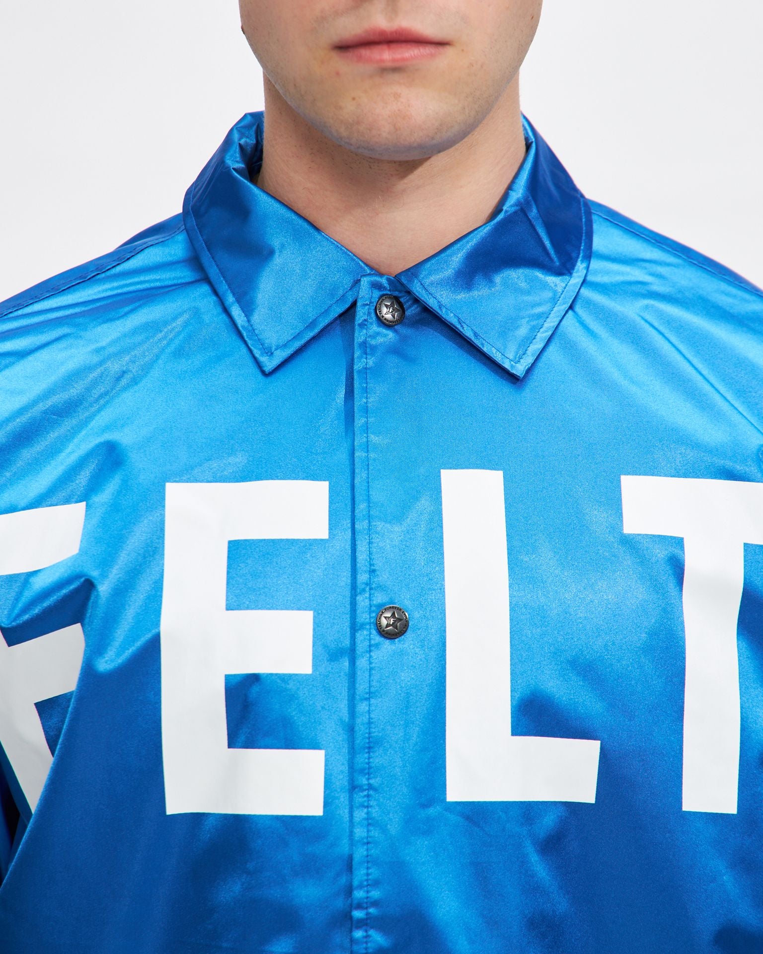 Strike Out Coaches Jacket in Blue