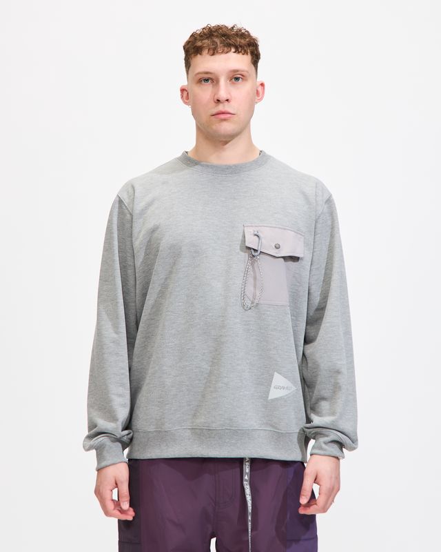 Gramicci andWander Print Sweatshirt in Grey