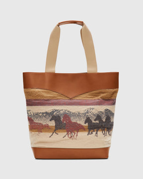 Woolrich Tote in Stripe Sand