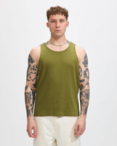 Cotton Rib Tank in Mayfly