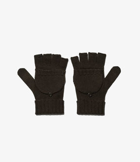 Mitten in Brown Merino Wool