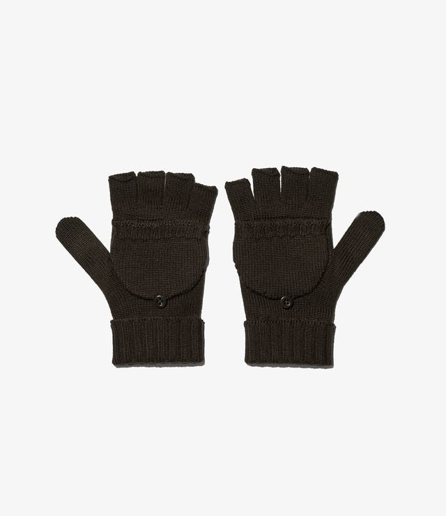 Mitten in Brown Merino Wool