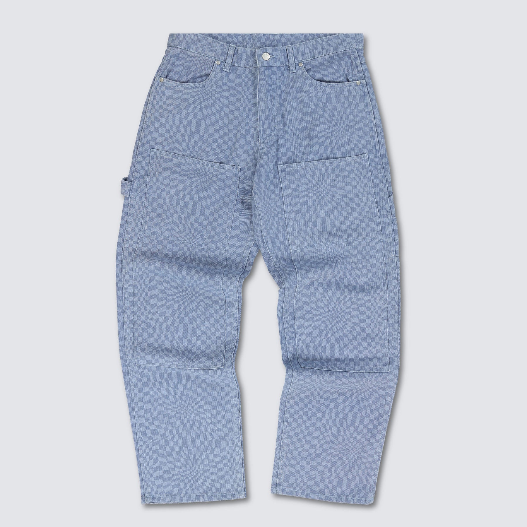Washy Double Knee Work Pants in Blue