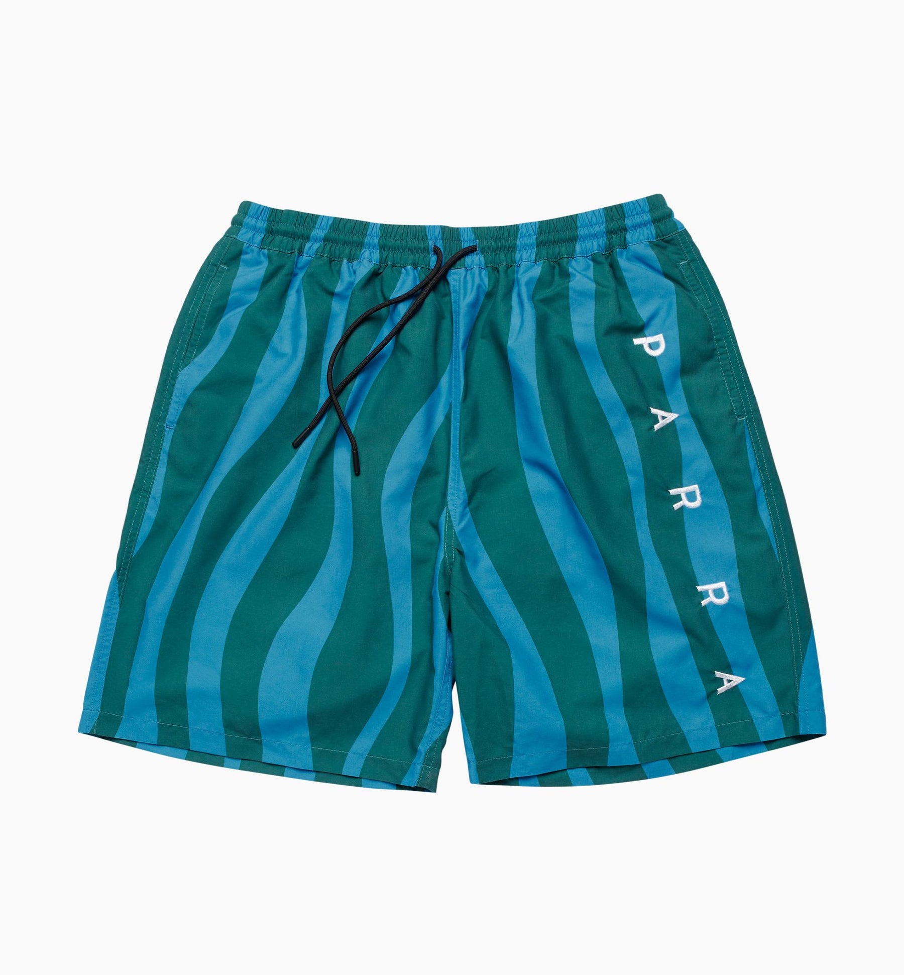 Aqua Weed Waves Swim Shorts in Greek Blue / Teal