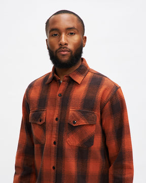 Crosscut Flannel in Rust Twill