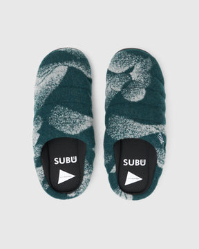 Mountain Camo Wool Subu Sandal in Green