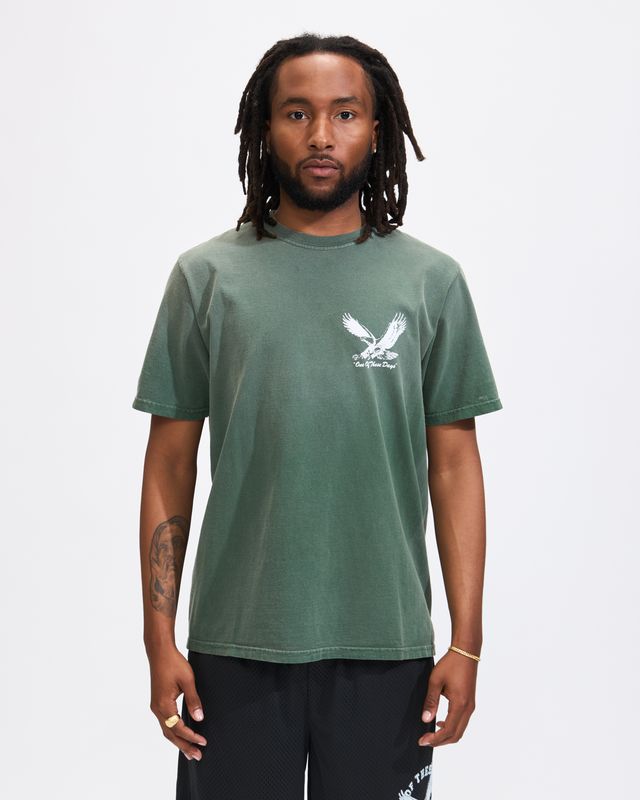 Screaming Eagle Tee in Washed Forest Green
