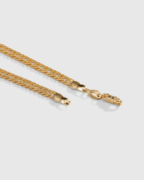 4mm Curb Chain Bracelet in 18k Gold Fill