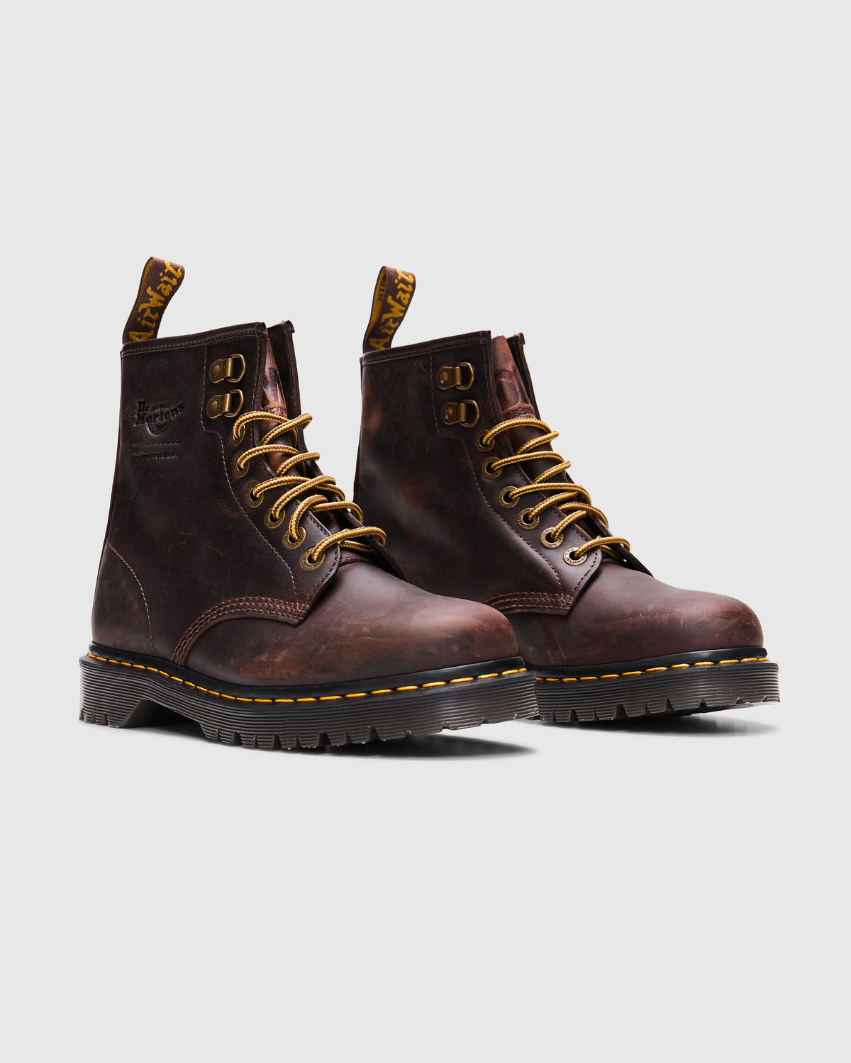 Thisisneverthat 1460 Boots in Chestnut Brown