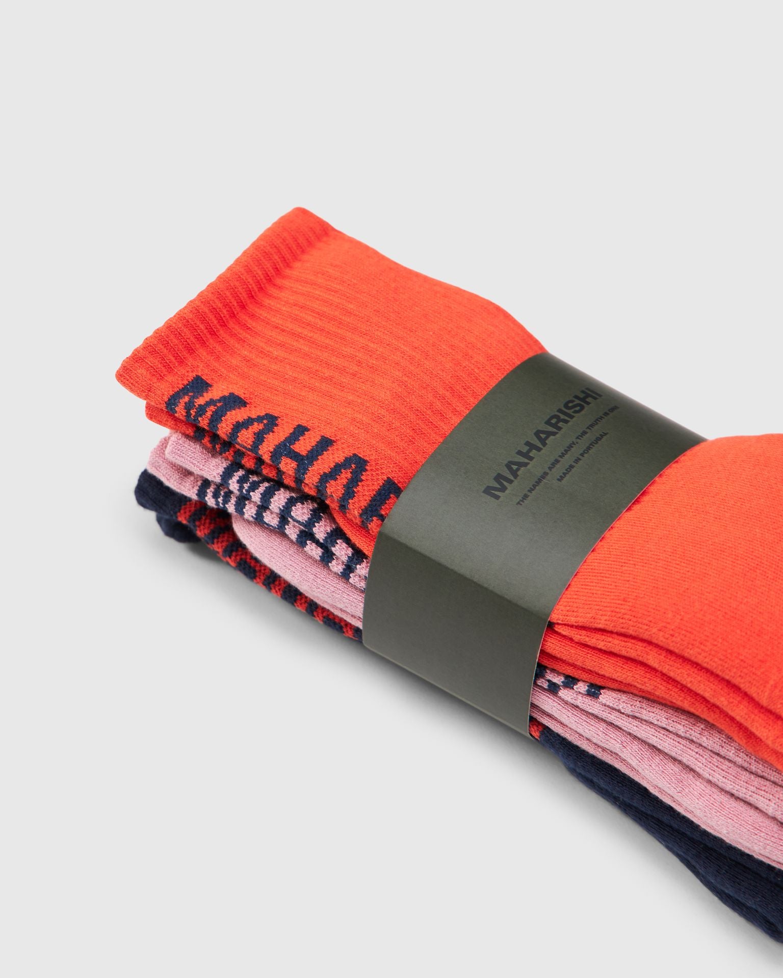 Miltype Peace Sport Socks 3 Pack in Blaze/ Pink/ Navy