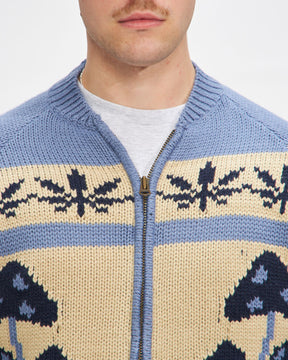 Room Zip Cardigan in Slate
