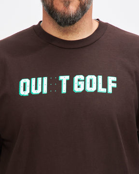 Quit Golf T-Shirt in Brown