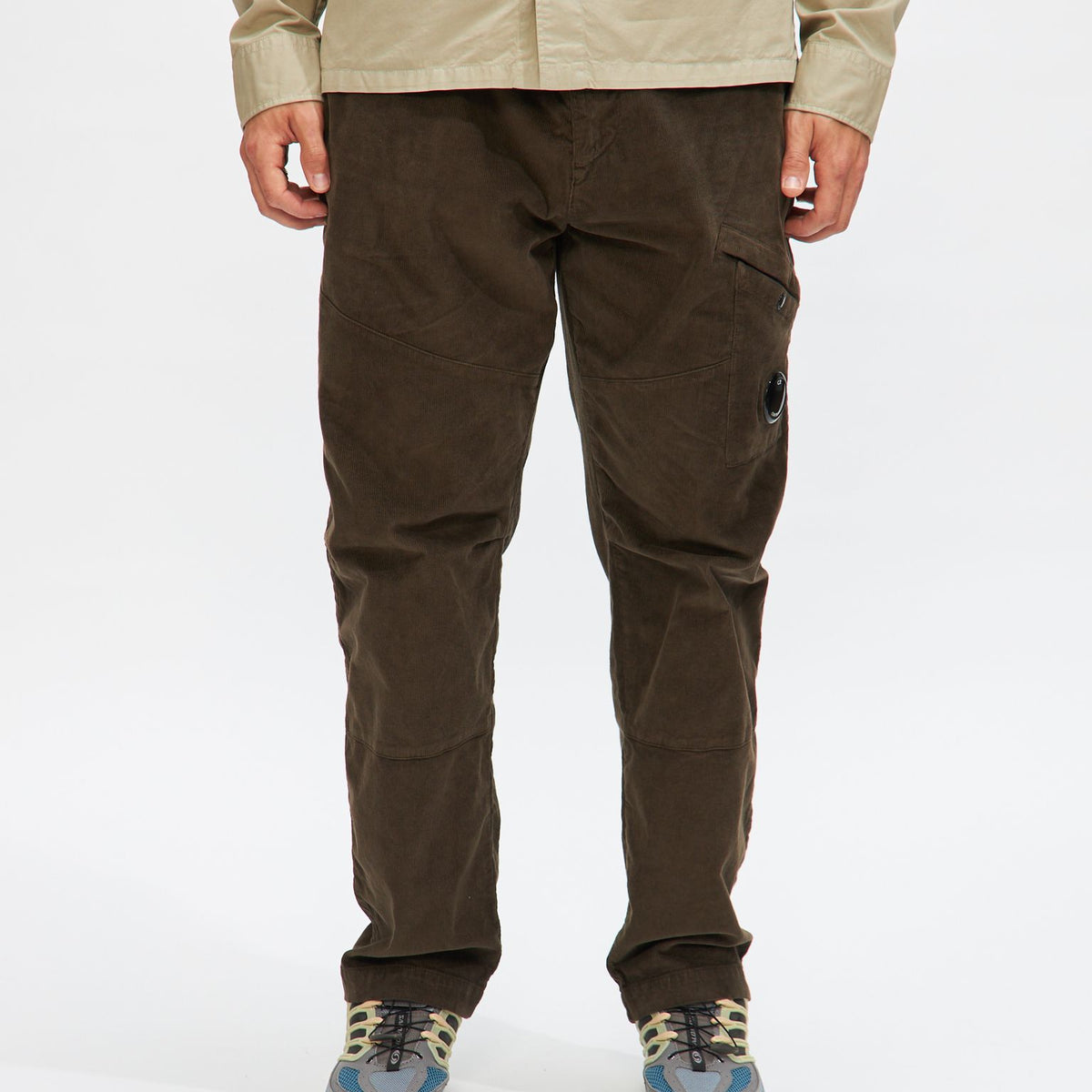 Corduroy Loose Utility Pants in Olive Night