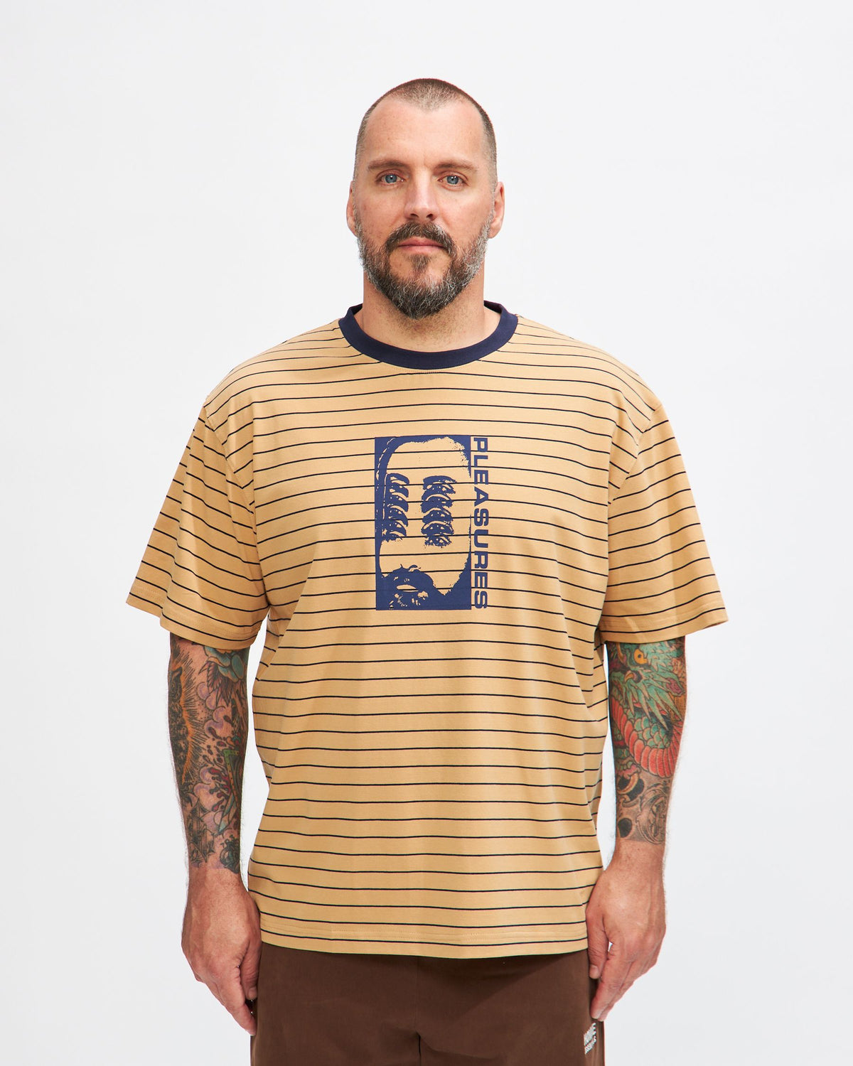 Foresight Striped Shirt in Tan