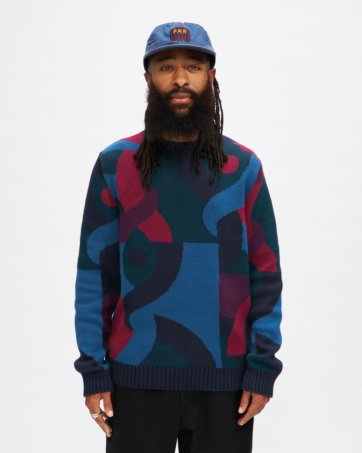 Knotted Knitted Pullover in Multi