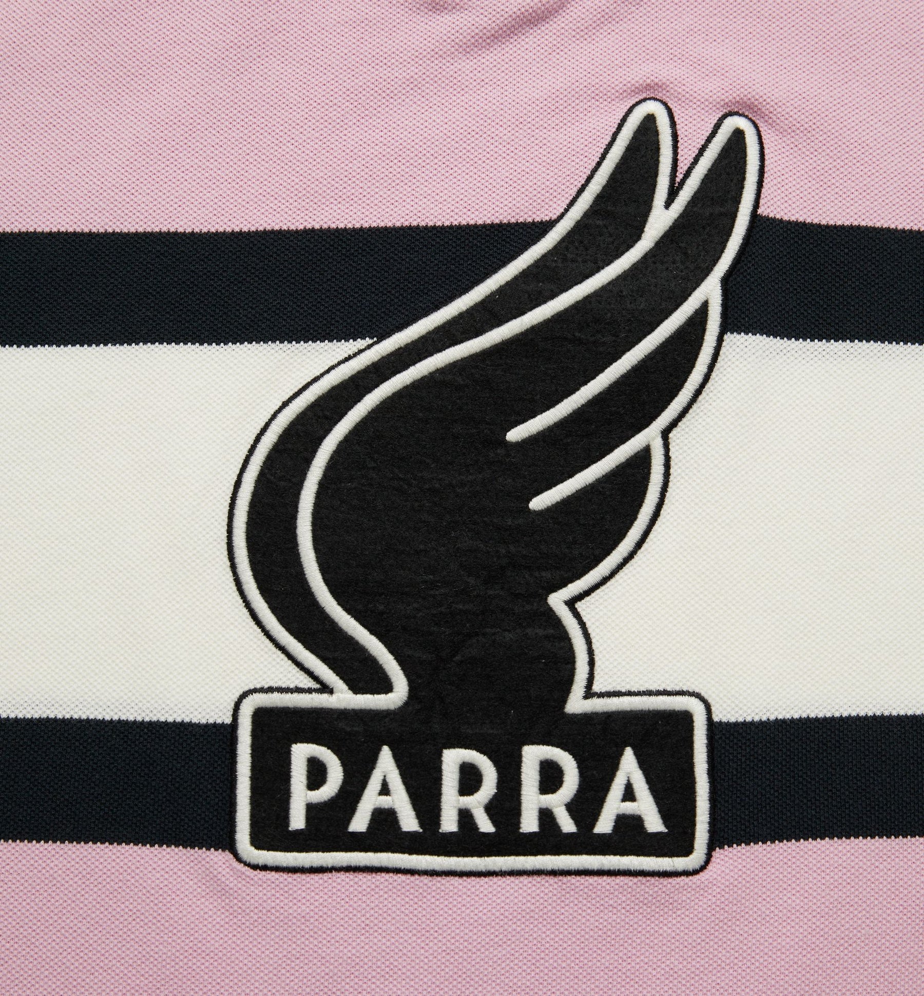 Winged Logo Polo Shirt in Pink/ Off White