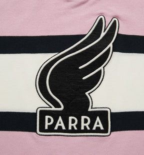 Winged Logo Polo Shirt in Pink/ Off White