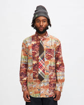 Combo Short Collar Shirt in Brown Deer Print