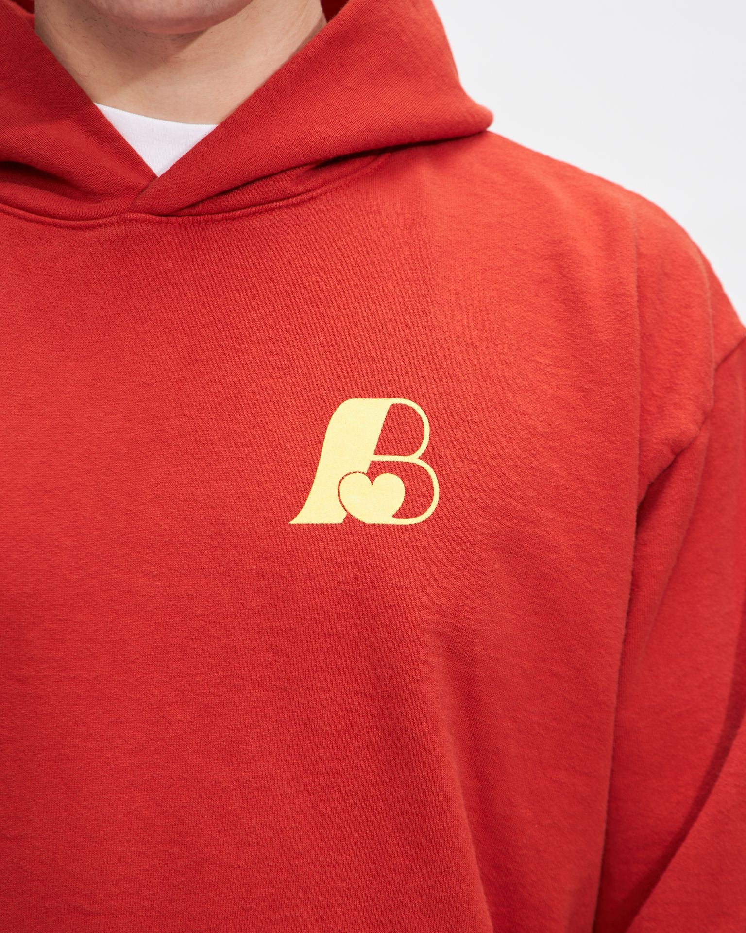 B Logo Hoodie in Terracotta