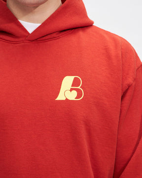 B Logo Hoodie in Terracotta