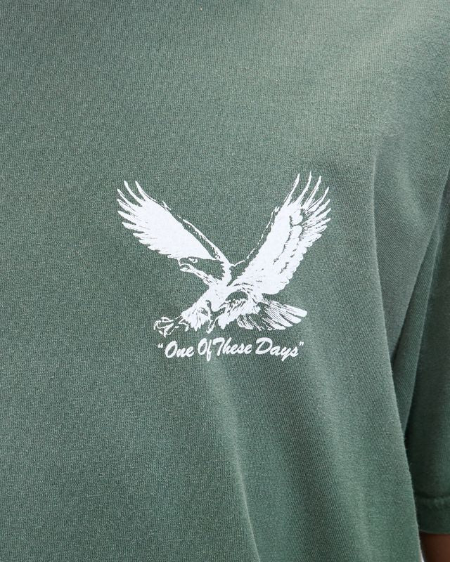 Screaming Eagle Tee in Washed Forest Green