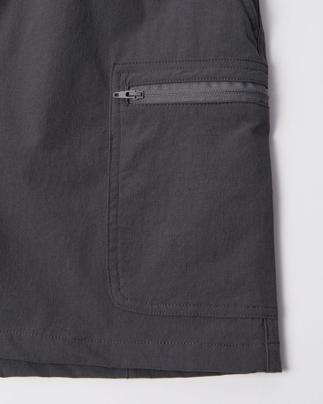 Hardly Hiked Ripstop Short in Grey