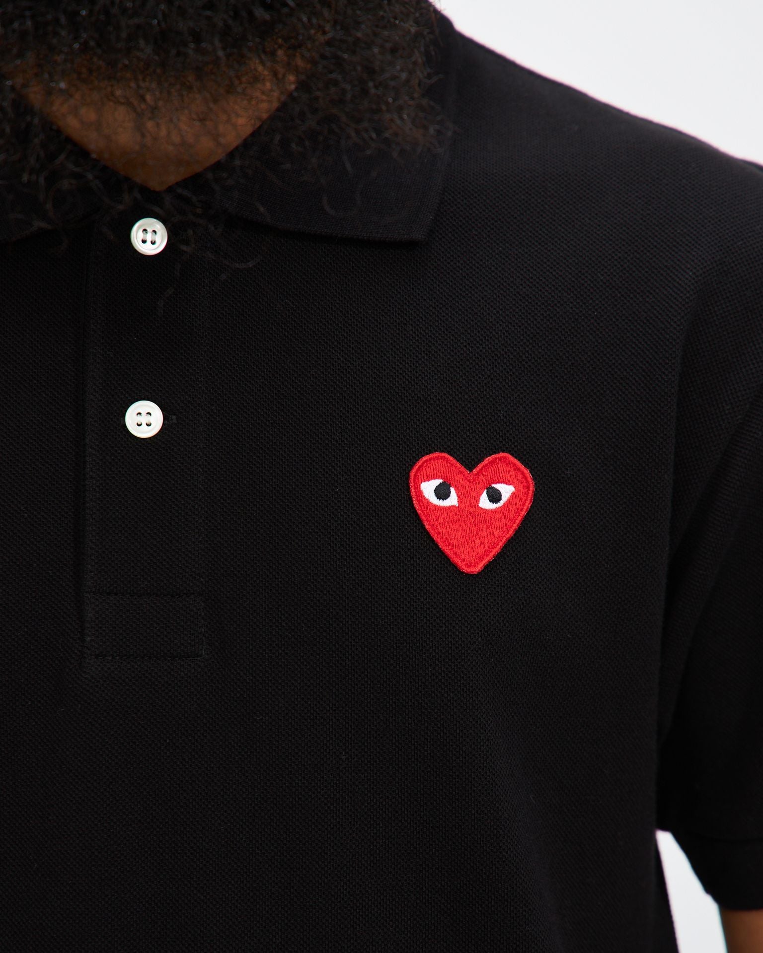 Heart Polo in Black