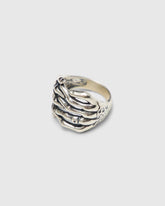 Silver Skeleton Hands Ring